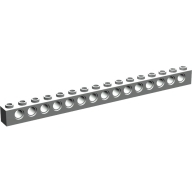 Lego kostka s otvory (kostička s dírami) 1x16, světle šedá (370302)